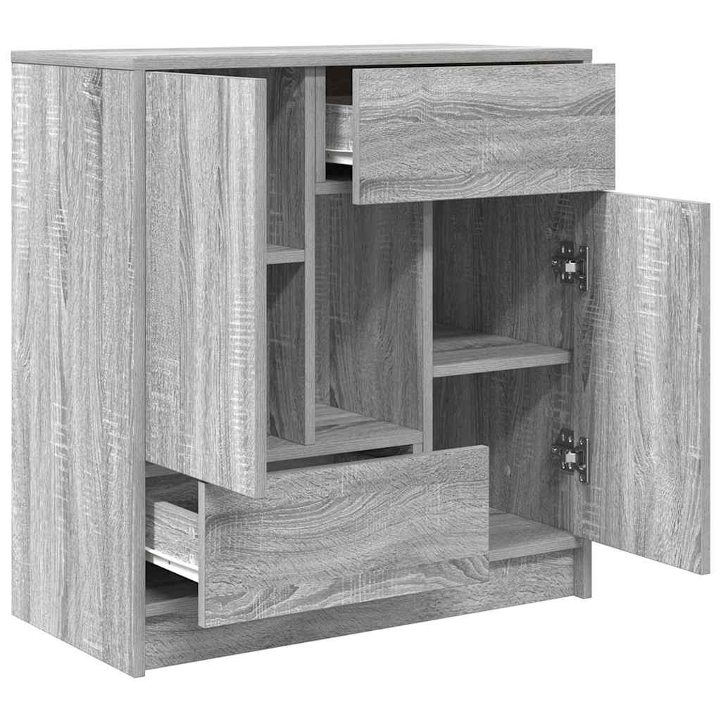 VidaXL Dressoir met lades en deuren 70,5x34x74,5 cm grijs Sonoma