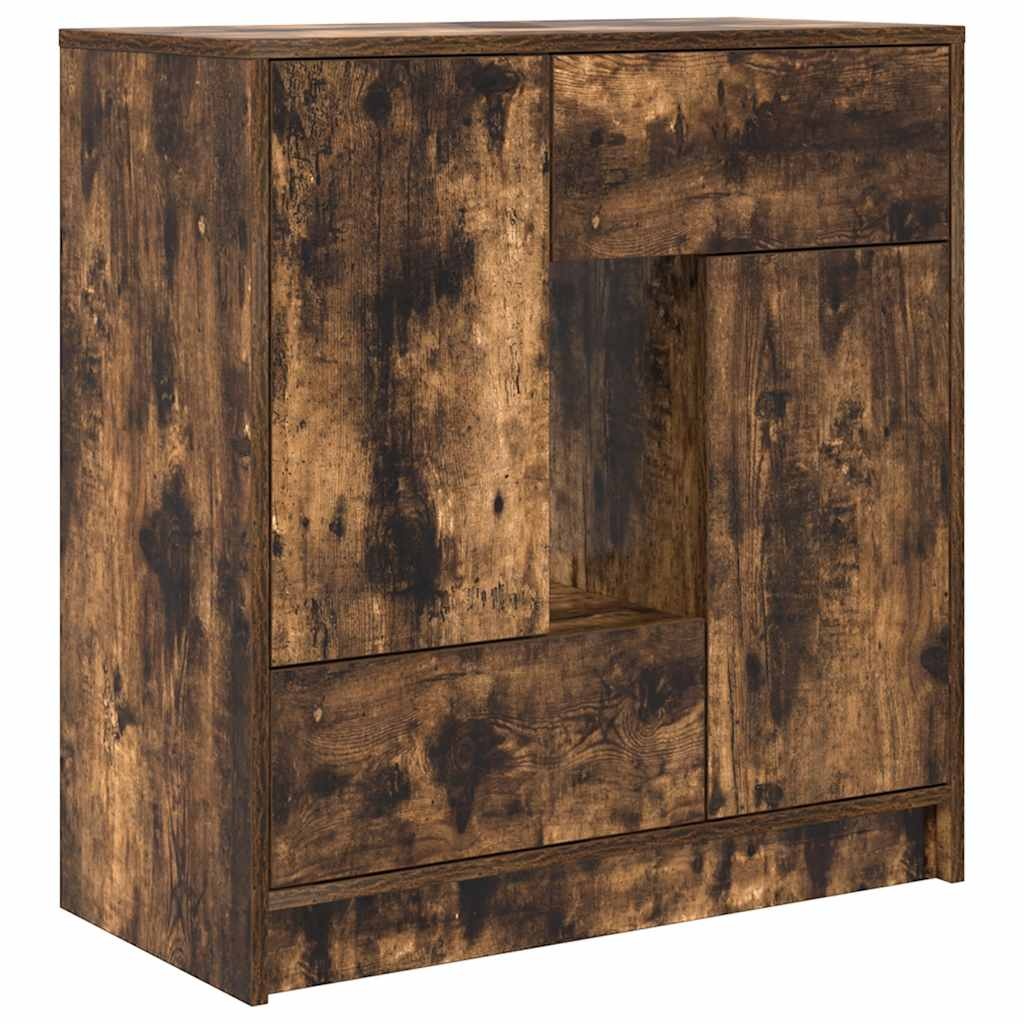 VidaXL Dressoir met lades en deuren 70,5x34x74,5 cm gerookt eiken