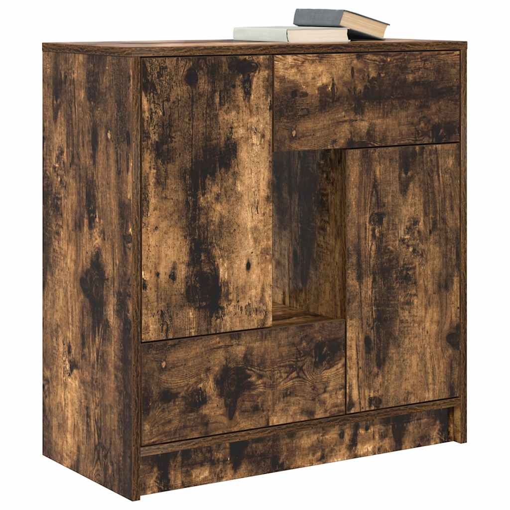 VidaXL Dressoir met lades en deuren 70,5x34x74,5 cm gerookt eiken