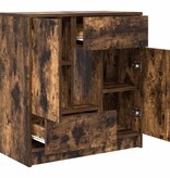 VidaXL Dressoir met lades en deuren 70,5x34x74,5 cm gerookt eiken