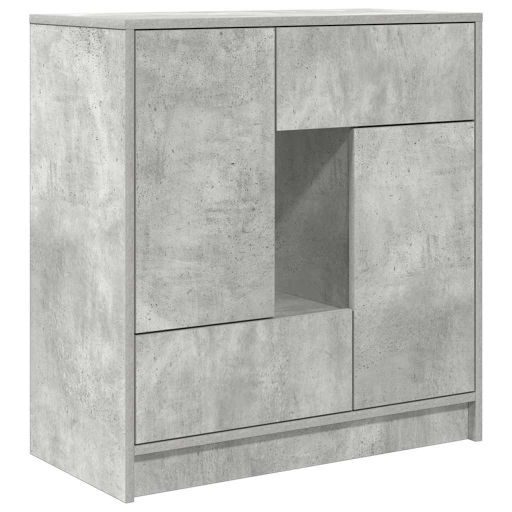 VidaXL Dressoir met lades en deuren 70,5x34x74,5 cm betongrijs