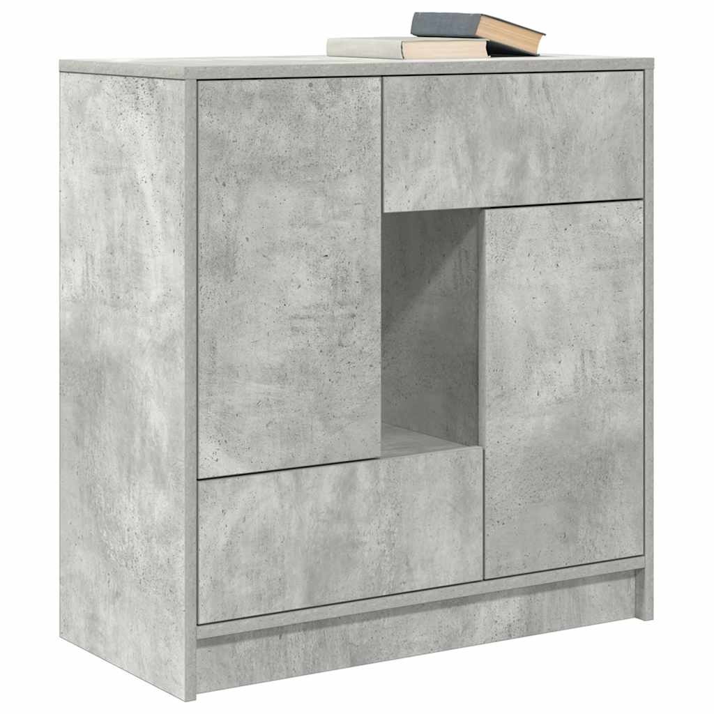 VidaXL Dressoir met lades en deuren 70,5x34x74,5 cm betongrijs