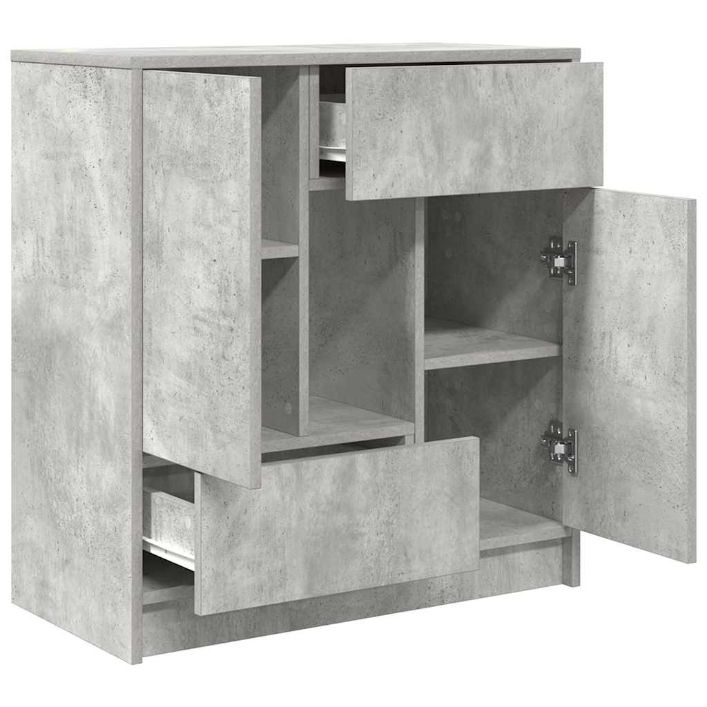 VidaXL Dressoir met lades en deuren 70,5x34x74,5 cm betongrijs