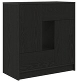VidaXL Dressoir met lades en deuren 70,5x34x74,5 cm zwart eikenkleurig