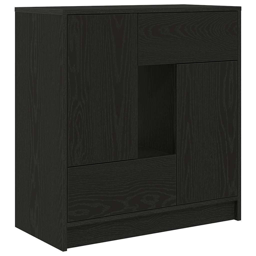VidaXL Dressoir met lades en deuren 70,5x34x74,5 cm zwart eikenkleurig