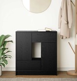 VidaXL Dressoir met lades en deuren 70,5x34x74,5 cm zwart eikenkleurig