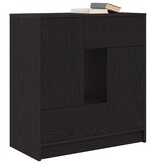 VidaXL Dressoir met lades en deuren 70,5x34x74,5 cm zwart eikenkleurig