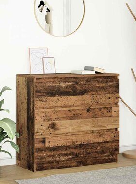 VidaXL Dressoir 80x35x76 cm spaanplaat oud hout