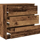 VidaXL Dressoir 80x35x76 cm spaanplaat oud hout