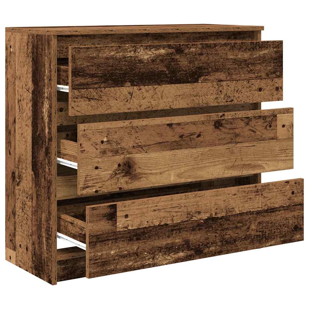 VidaXL Dressoir 80x35x76 cm spaanplaat oud hout