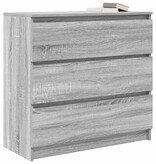 VidaXL Dressoir 80x35x76 cm spaanplaat grijs sonoma
