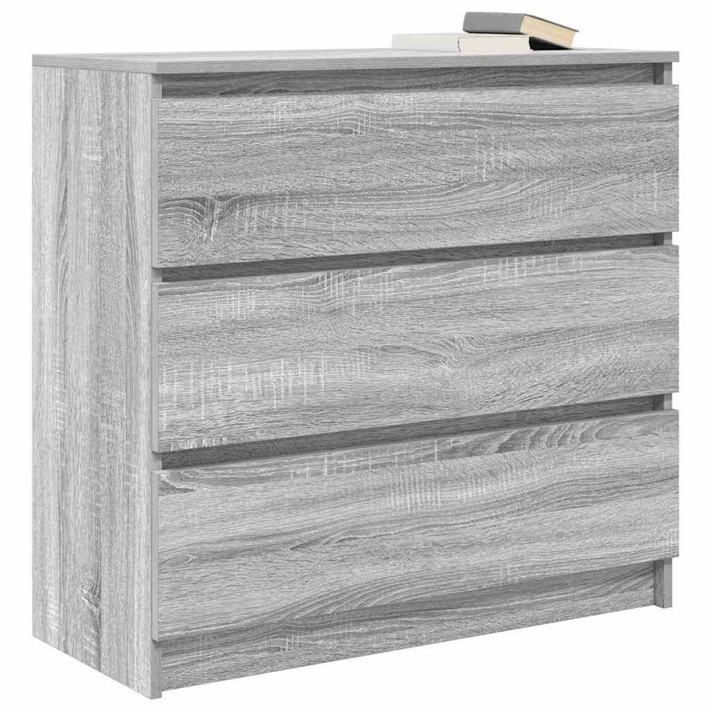 VidaXL Dressoir 80x35x76 cm spaanplaat grijs sonoma