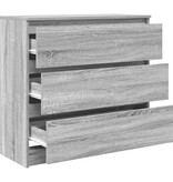 VidaXL Dressoir 80x35x76 cm spaanplaat grijs sonoma