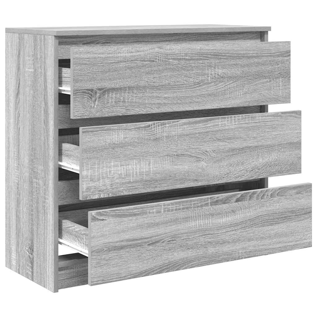 VidaXL Dressoir 80x35x76 cm spaanplaat grijs sonoma