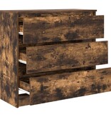 VidaXL Dressoir 80x35x76 cm spaanplaat gerookt eikenkleurig