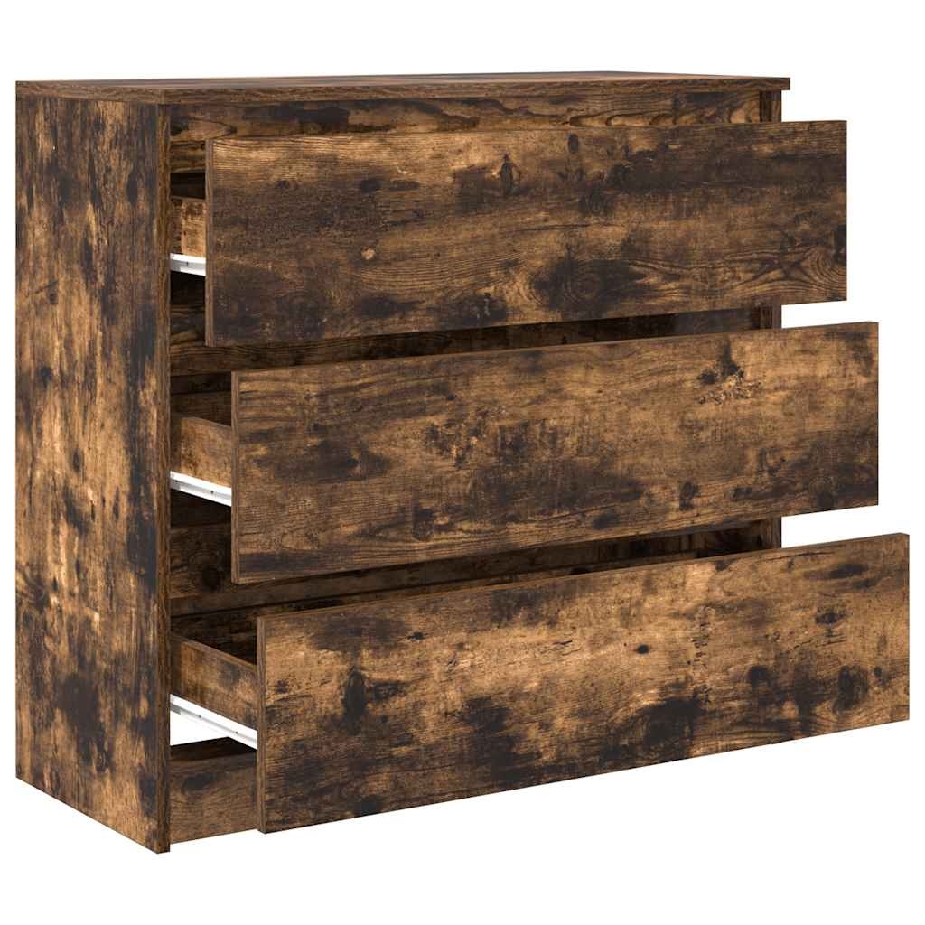 VidaXL Dressoir 80x35x76 cm spaanplaat gerookt eikenkleurig