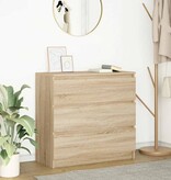 VidaXL Dressoir 80x35x76 cm spaanplaat sonoma eikenkleurig