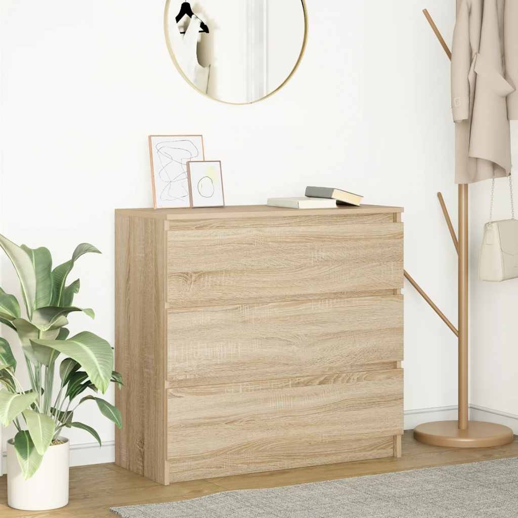 VidaXL Dressoir 80x35x76 cm spaanplaat sonoma eikenkleurig