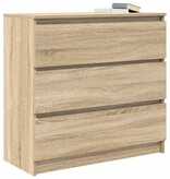 VidaXL Dressoir 80x35x76 cm spaanplaat sonoma eikenkleurig