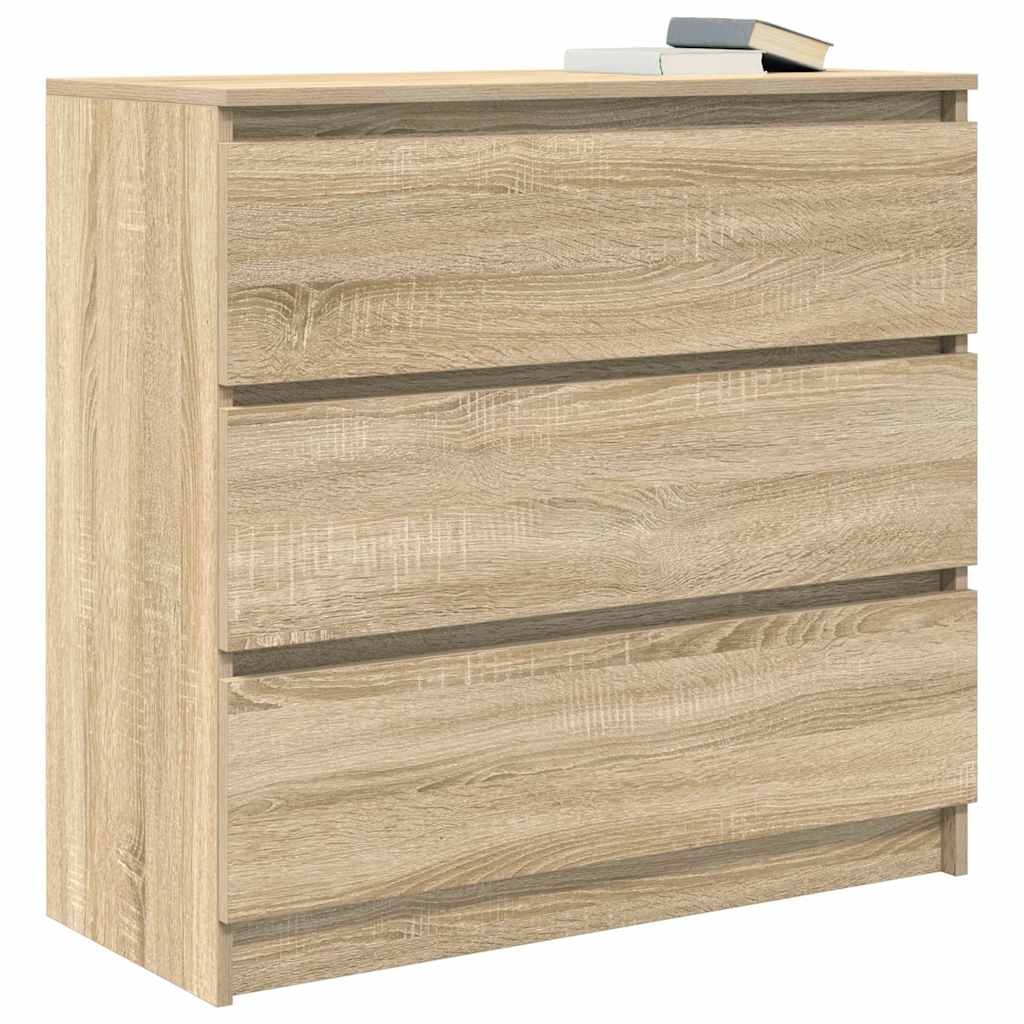 VidaXL Dressoir 80x35x76 cm spaanplaat sonoma eikenkleurig