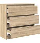 VidaXL Dressoir 80x35x76 cm spaanplaat sonoma eikenkleurig