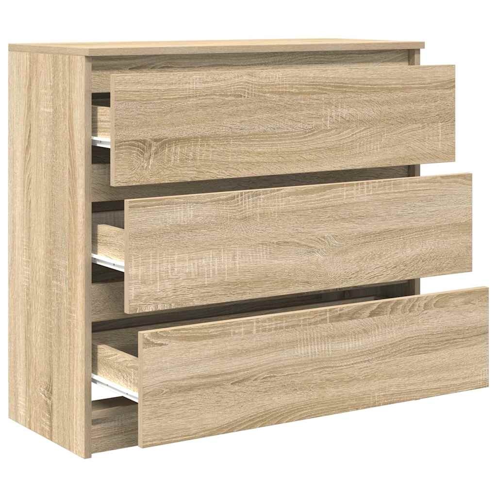 VidaXL Dressoir 80x35x76 cm spaanplaat sonoma eikenkleurig