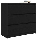 VidaXL Dressoir 80x35x76 cm spaanplaat zwart eikenkleurig