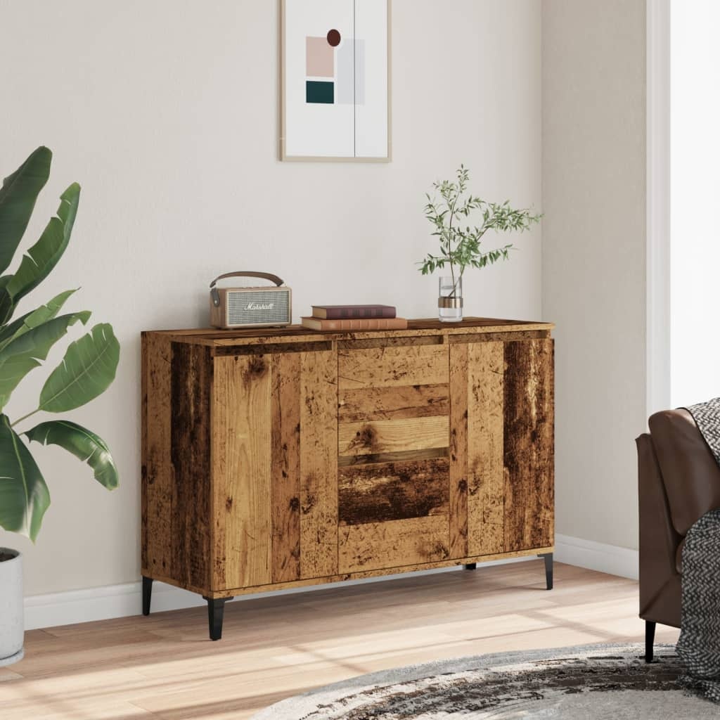 VidaXL Dressoir 102x35x70 cm bewerkt hout oud houtkleurig
