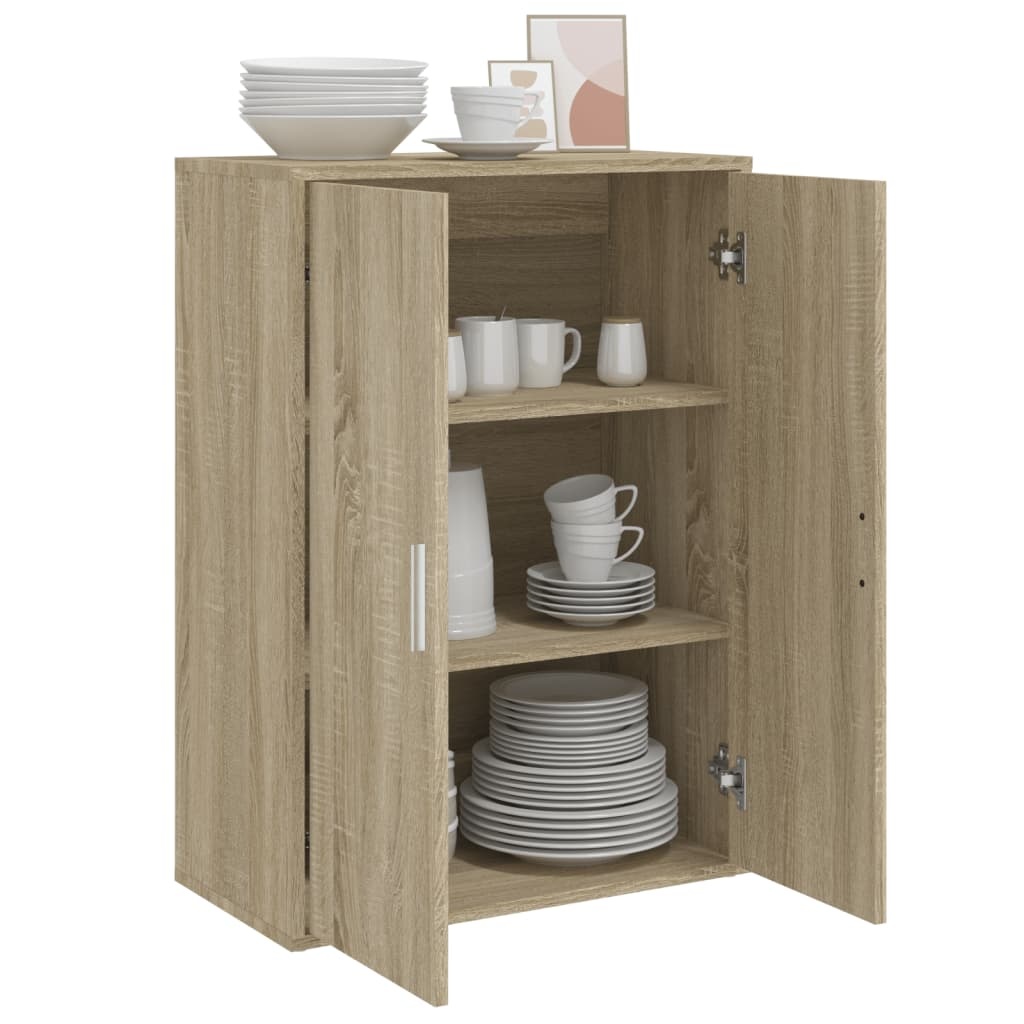 VidaXL Dressoir 60x31x84 cm bewerkt hout sonoma eikenkleurig