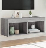 VidaXL Tv-meubel met LED-verlichting 80x30x30 cm grijs sonoma eiken
