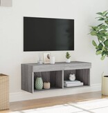VidaXL Tv-meubel met LED-verlichting 80x30x30 cm grijs sonoma eiken