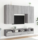VidaXL Tv-wandmeubel 100x30x30 cm bewerkt hout grijs sonoma