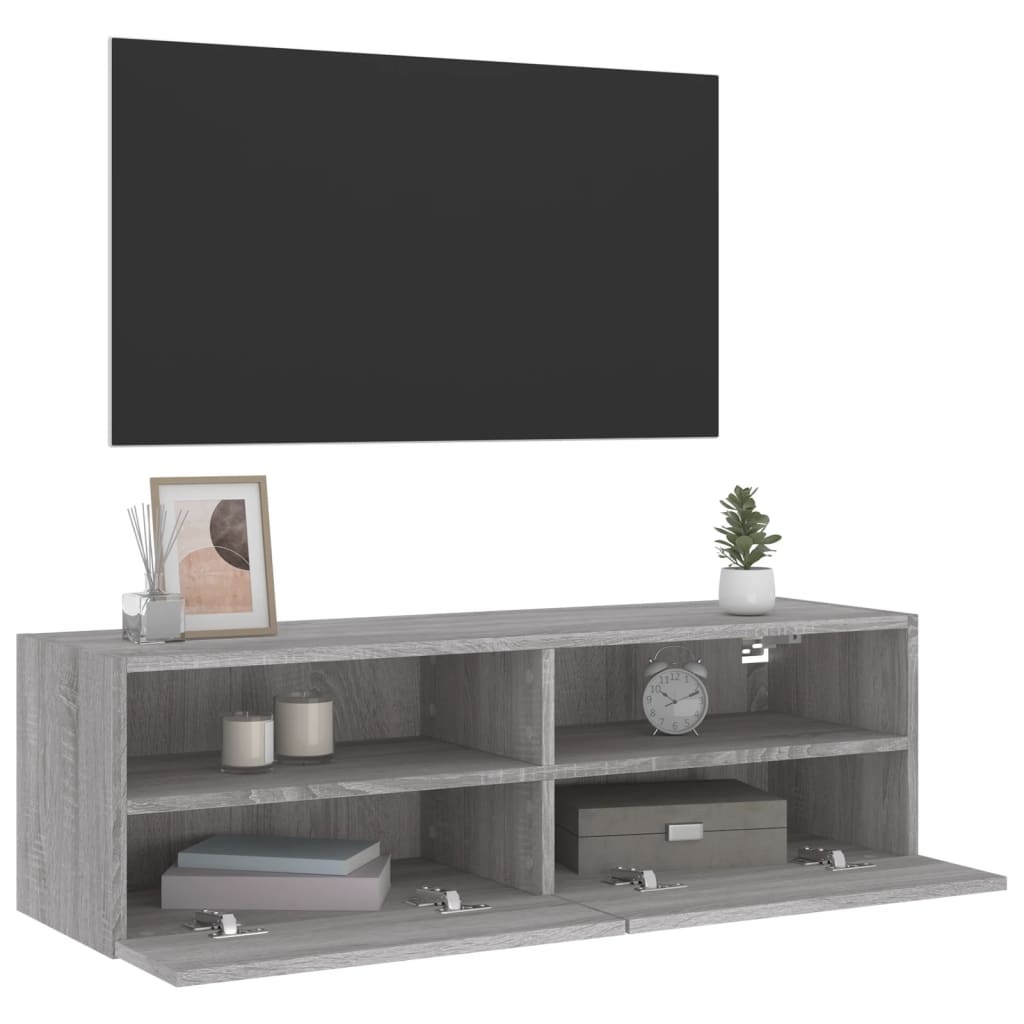 VidaXL Tv-wandmeubel 100x30x30 cm bewerkt hout grijs sonoma