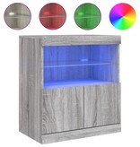 VidaXL Dressoir met LED-verlichting 60x37x67 cm grijs sonoma eiken