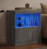 VidaXL Dressoir met LED-verlichting 60x37x67 cm grijs sonoma eiken