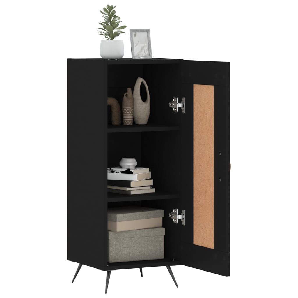 VidaXL Dressoir 34,5x34x90 cm bewerkt hout zwart