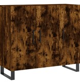 VidaXL Dressoir 90x34x80 cm bewerkt hout gerookt eikenkleurig