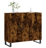 VidaXL Dressoir 90x34x80 cm bewerkt hout gerookt eikenkleurig