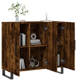 VidaXL Dressoir 90x34x80 cm bewerkt hout gerookt eikenkleurig