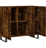 VidaXL Dressoir 90x34x80 cm bewerkt hout gerookt eikenkleurig