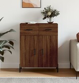 VidaXL Dressoir 69,5x34x90 cm bewerkt hout bruin eikenkleur