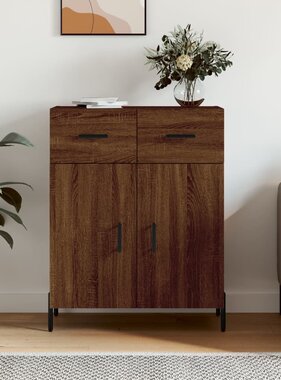VidaXL Dressoir 69,5x34x90 cm bewerkt hout bruin eikenkleur