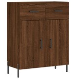 VidaXL Dressoir 69,5x34x90 cm bewerkt hout bruin eikenkleur
