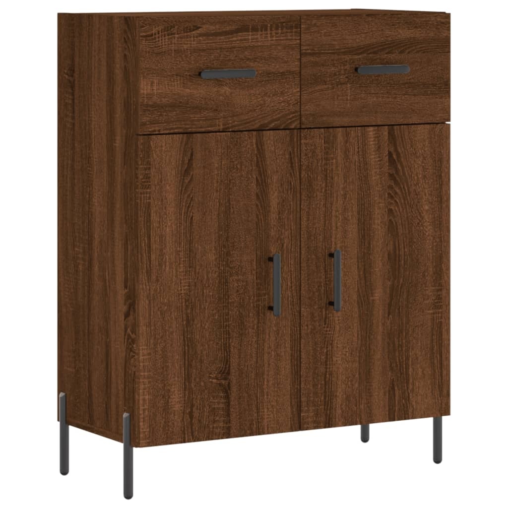 VidaXL Dressoir 69,5x34x90 cm bewerkt hout bruin eikenkleur