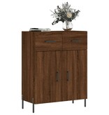 VidaXL Dressoir 69,5x34x90 cm bewerkt hout bruin eikenkleur
