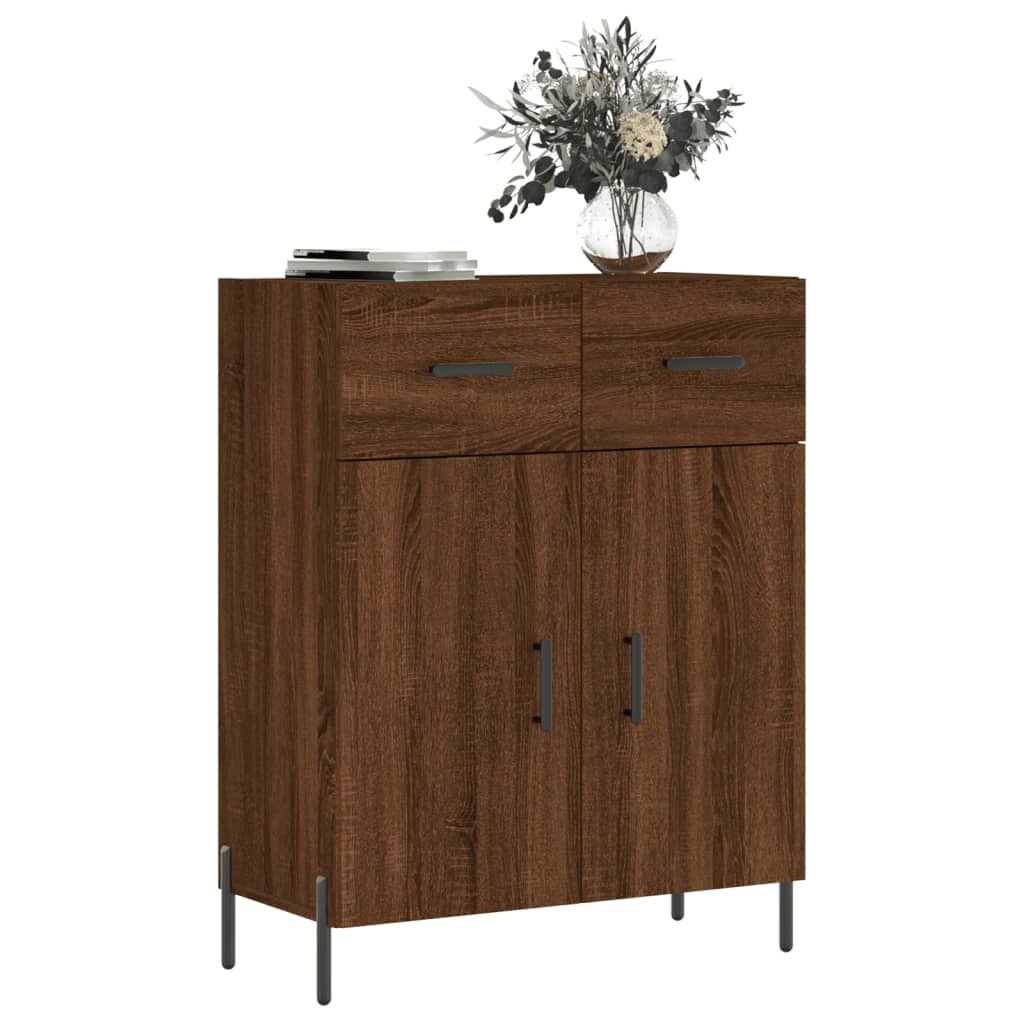 VidaXL Dressoir 69,5x34x90 cm bewerkt hout bruin eikenkleur