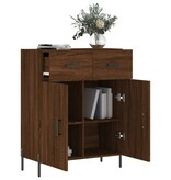 VidaXL Dressoir 69,5x34x90 cm bewerkt hout bruin eikenkleur