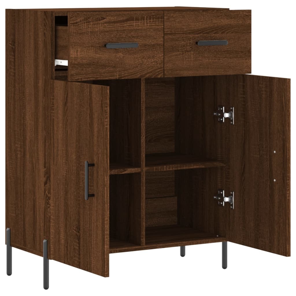 VidaXL Dressoir 69,5x34x90 cm bewerkt hout bruin eikenkleur