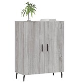 VidaXL Dressoir 69,5x34x90 cm bewerkt hout grijs sonoma eikenkleurig
