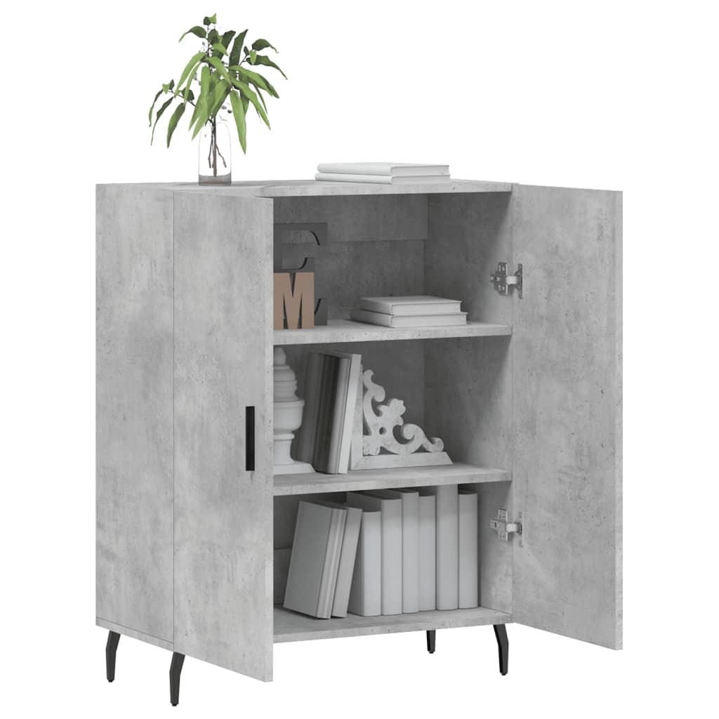 VidaXL Dressoir 69,5x34x90 cm bewerkt hout betongrijs